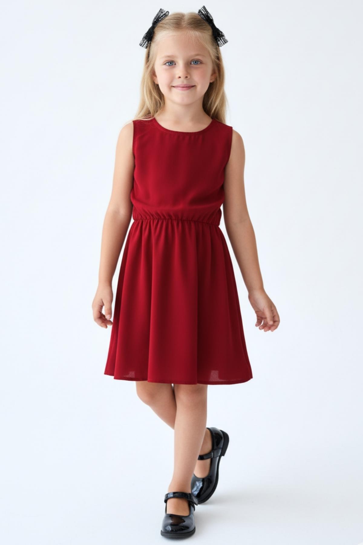 Parla Kids Kız Çocuk Bordo Elbise Toka Takım, 4-5 Yaş – Parla Kids resmi ürün görseli
