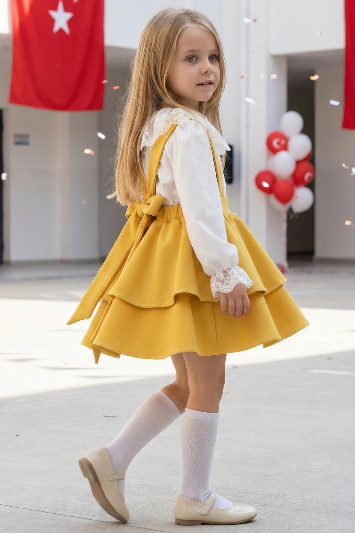 Parla Kids Helen Jile  Uzun Kollu Takım/SARI, Elbise – Parla Kids resmi ürün görseli