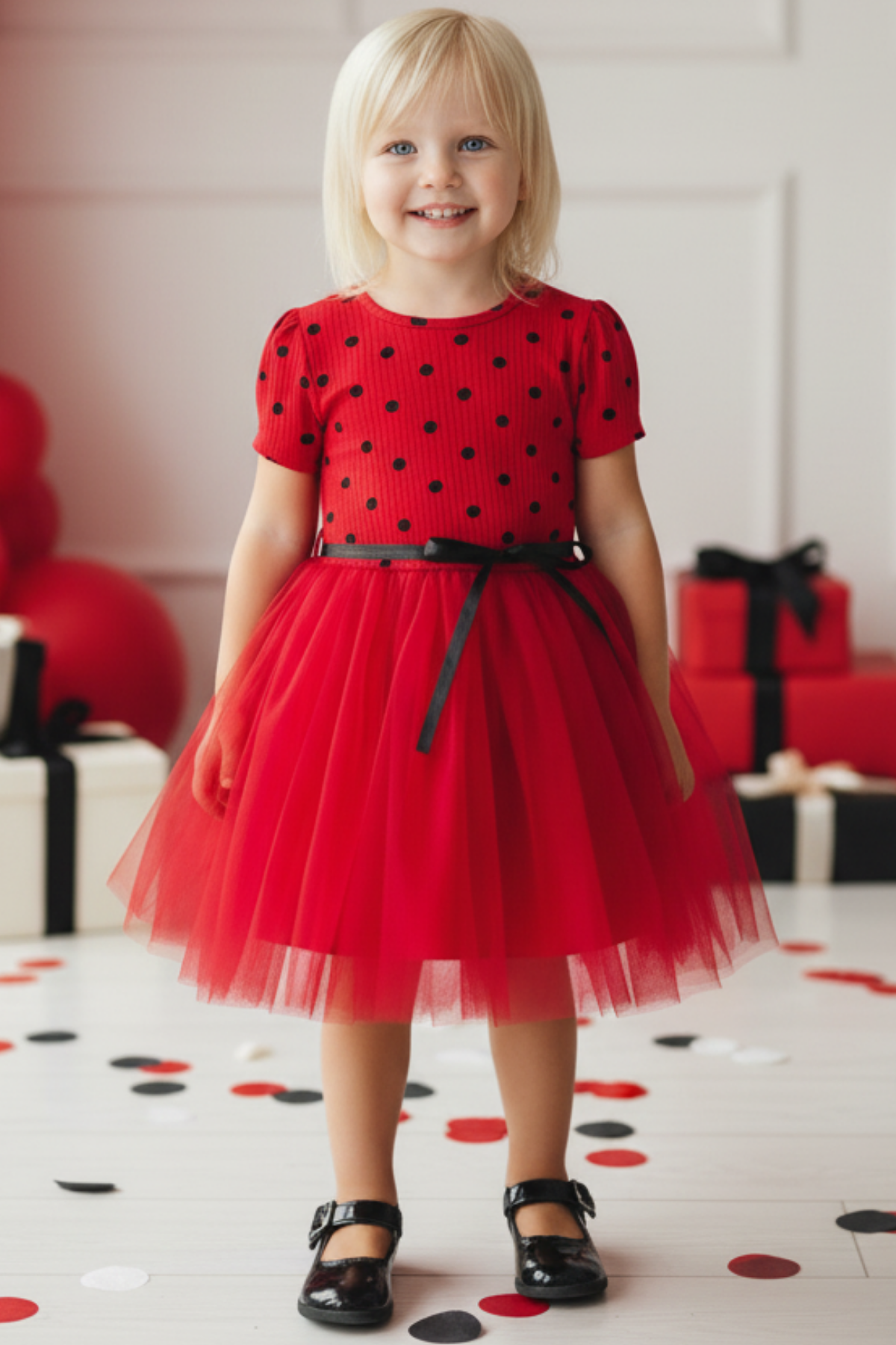 Parla Kids Kız Çocuk Magnolia Puanlı Tütü Kırmızı Elbise , İNDİRİM – Parla Kids resmi ürün görseli