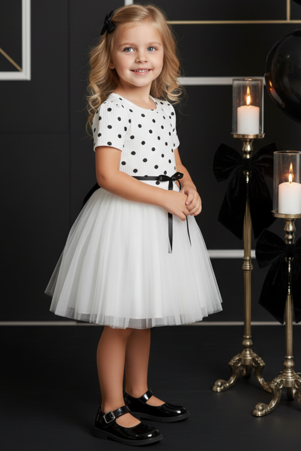 Parla Kids Kız Çocuk Puanlı Tütü Krem Elbise , İNDİRİM – Parla Kids resmi ürün görseli