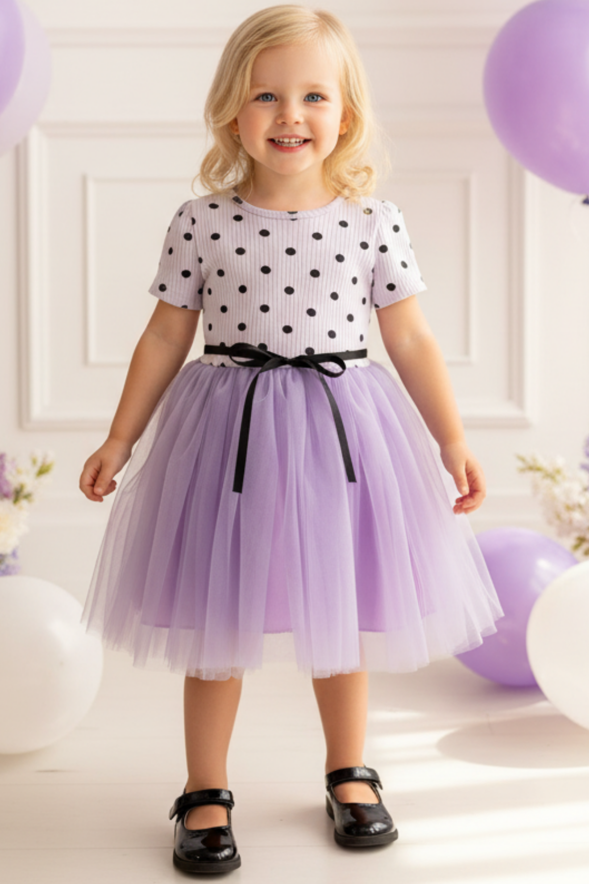 Parla Kids Kız Çocuk Magnolia Puanlı Tütü Lila Elbise, İNDİRİM – Parla Kids resmi ürün görseli