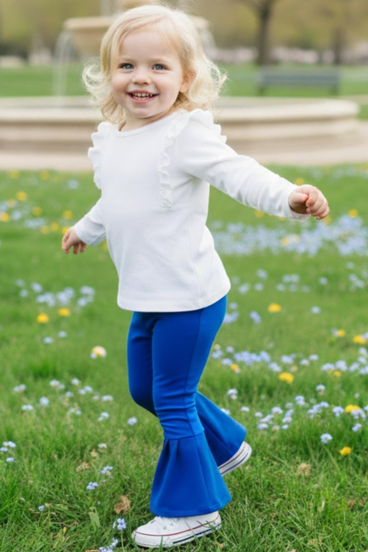 Parla Kids Kız Çocuk Fitilli Pudra Tayt,  – Parla Kids resmi ürün görseli