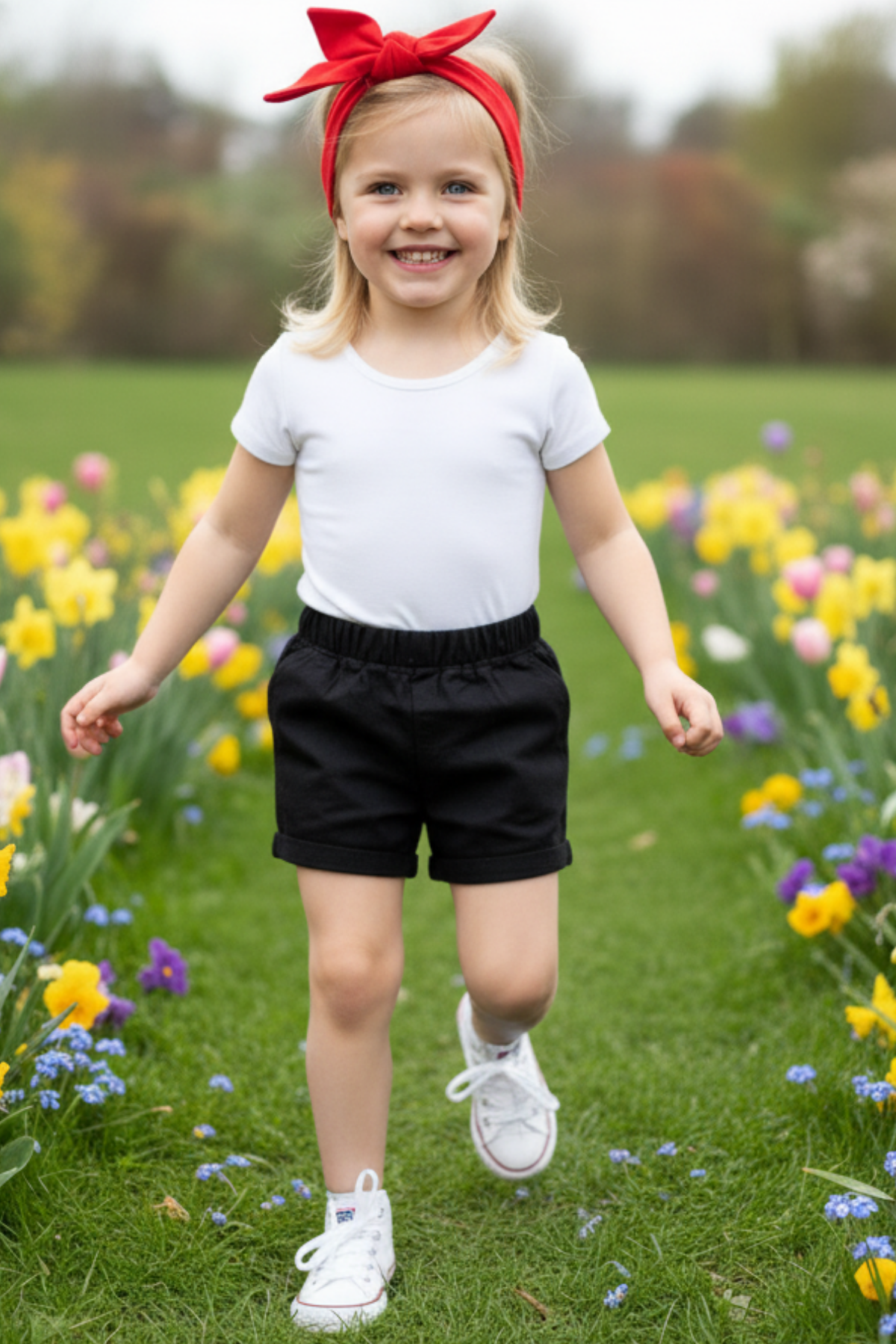 Parla Kids Kız Çocuk Siyah Jean Şort Bandana Takım, İNDİRİM – Parla Kids resmi ürün görseli