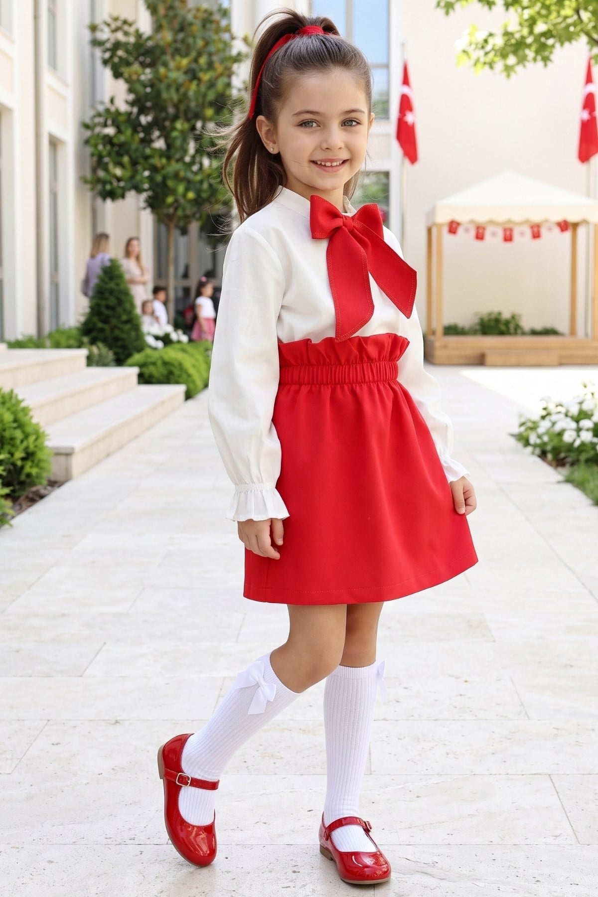 Parla Kids Kız Çocuk Parla Kırmızı Etek Bluz Takım, Takımlar – Parla Kids resmi ürün görseli