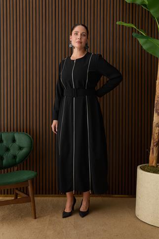 Müsemma Büyük Beden Bensu Elbise 26KELB-MUS0013