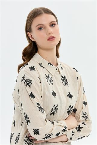Müsemma Büyük Beden Bersu Gömlek 25YGML-MUS0006