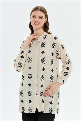 Müsemma Büyük Beden Bersu Gömlek 25YGML-MUS0006