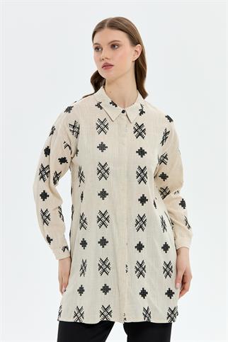 Müsemma Büyük Beden Bersu Gömlek 25YGML-MUS0006