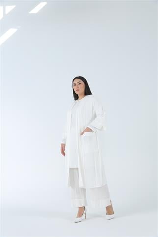 Müsemma Büyük Beden Dokuma Kumaş İç Tuniği Uzun Kollu 3 lü Tiana Takım 23YTKM-MUS0005