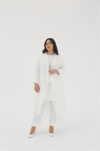 Müsemma Büyük Beden Dokuma Kumaş İç Tunik Uzun Kollu 2 li Talya Takım 23YTKM-MUS0036