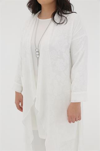 Müsemma Büyük Beden Dokuma Kumaş İç Tunik Uzun Kollu 2 li Talya Takım 23YTKM-MUS0036