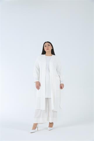 Müsemma Büyük Beden Dokuma Kumaş İç Tuniği Uzun Kollu 3 lü Tiana Takım 23YTKM-MUS0005
