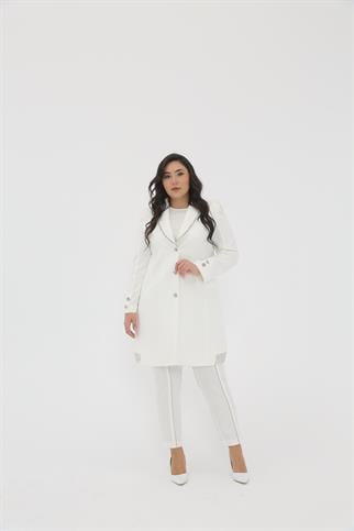 Müsemma Büyük Beden Dokuma Kumaş Tasarım 2 li Swarovski Takım 23YTKM-MUS0003