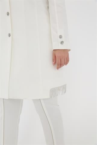 Müsemma Büyük Beden Dokuma Kumaş Tasarım 2 li Swarovski Takım 23YTKM-MUS0003