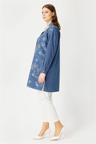 Müsemma Büyük Beden Ebrar Gömlek 24YGML-MUS0017