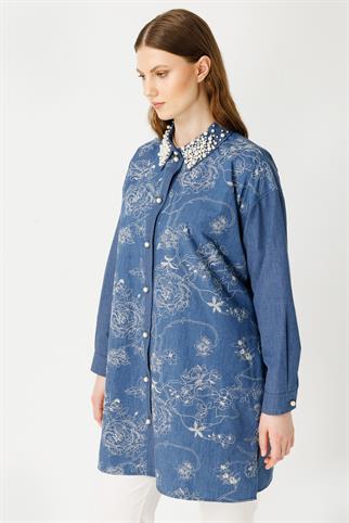 Müsemma Büyük Beden Ebrar Gömlek 24YGML-MUS0017