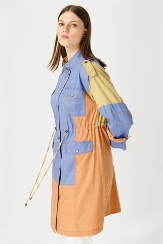 Müsemma Büyük Beden Gökyüzü Trench 24YTRE-MUS0003