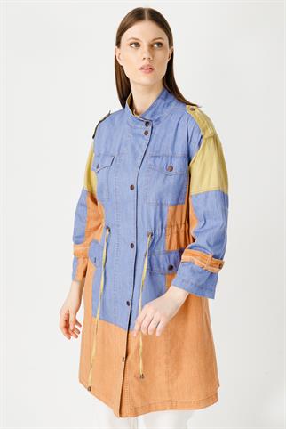 Müsemma Büyük Beden Gökyüzü Trench 24YTRE-MUS0003