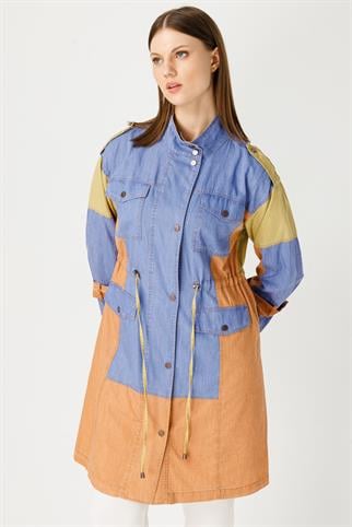 Müsemma Büyük Beden Gökyüzü Trench 24YTRE-MUS0003