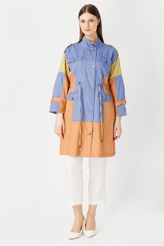 Müsemma Büyük Beden Gökyüzü Trench 24YTRE-MUS0003