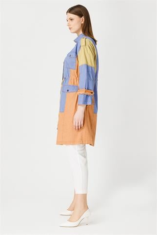 Müsemma Büyük Beden Gökyüzü Trench 24YTRE-MUS0003