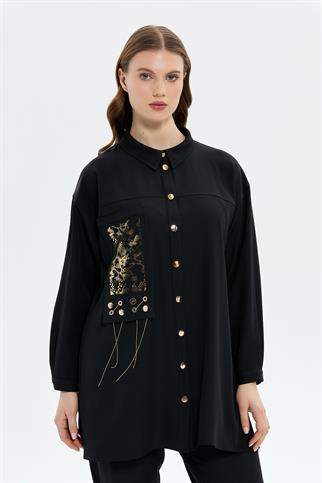 Müsemma Büyük Beden Hümeyra Gömlek 25YGML-MUS0010