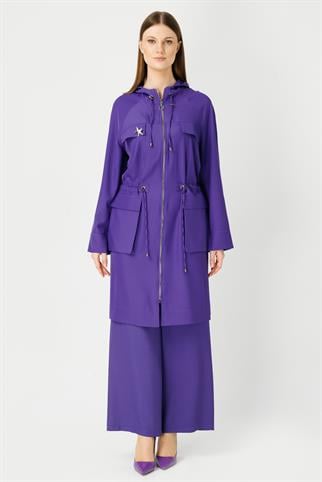 Müsemma Büyük Beden Lavanta Kap 24YKAP-MUS0009