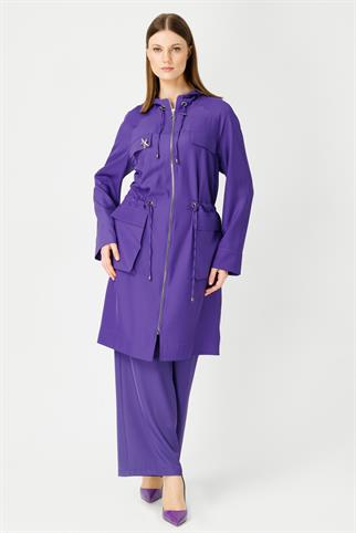 Müsemma Büyük Beden Lavanta Kap 24YKAP-MUS0009