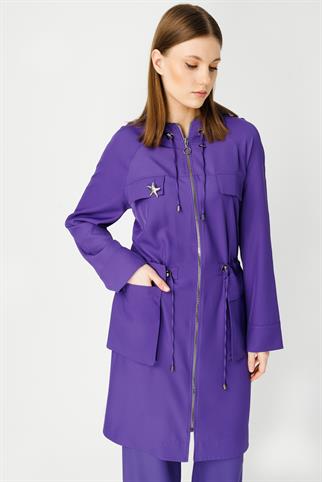 Müsemma Büyük Beden Lavanta Kap 24YKAP-MUS0009