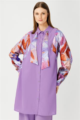 Müsemma Büyük Beden Lotus Gömlek 24YGML-MUS0006