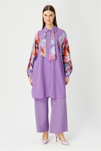Müsemma Büyük Beden Lotus Gömlek 24YGML-MUS0006