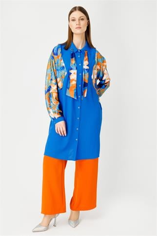 Müsemma Büyük Beden Lotus Gömlek 24YGML-MUS0006