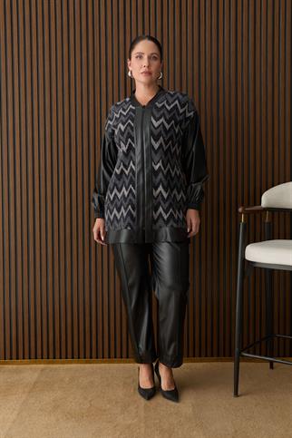 Müsemma Büyük Beden Nevra Hırka 26KHRK-MUS0003