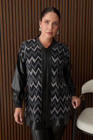 Müsemma Büyük Beden Nevra Hırka 26KHRK-MUS0003