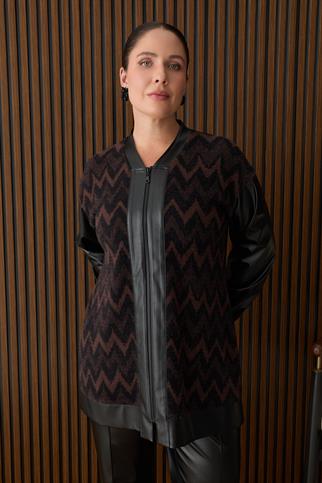 Müsemma Büyük Beden Nevra Hırka 26KHRK-MUS0003