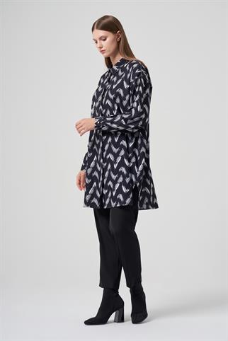 Müsemma Büyük Beden Sade Gömlek 25KGML-MUS0003