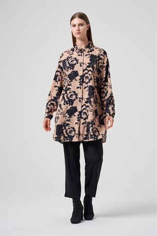 Müsemma Büyük Beden Sade Gömlek 25KGML-MUS0003