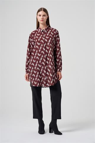 Müsemma Büyük Beden Sade Gömlek 25KGML-MUS0003