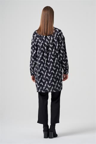 Müsemma Büyük Beden Sade Gömlek 25KGML-MUS0003