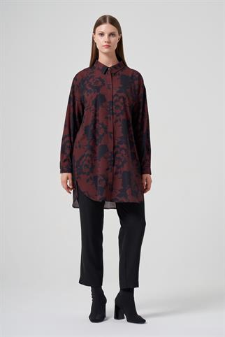 Müsemma Büyük Beden Sade Gömlek 25KGML-MUS0003