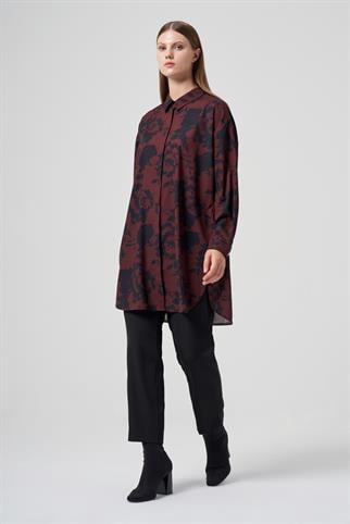 Müsemma Büyük Beden Sade Gömlek 25KGML-MUS0003