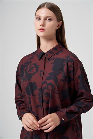 Müsemma Büyük Beden Sade Gömlek 25KGML-MUS0003