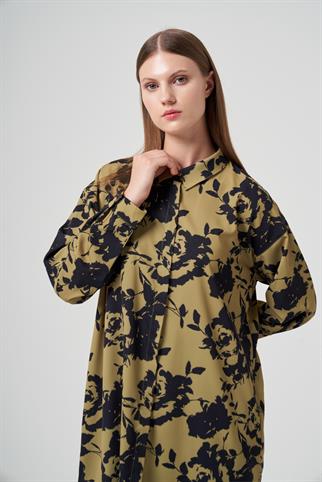 Müsemma Büyük Beden Sade Gömlek 25KGML-MUS0003