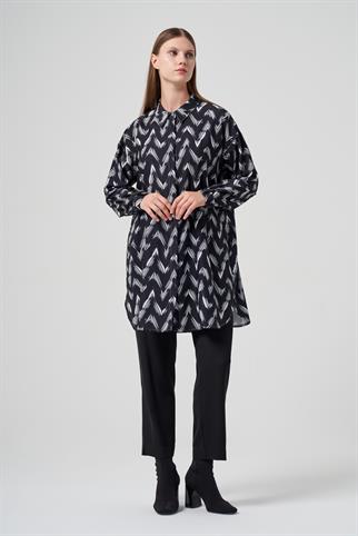 Müsemma Büyük Beden Sade Gömlek 25KGML-MUS0003