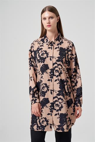 Müsemma Büyük Beden Sade Gömlek 25KGML-MUS0003