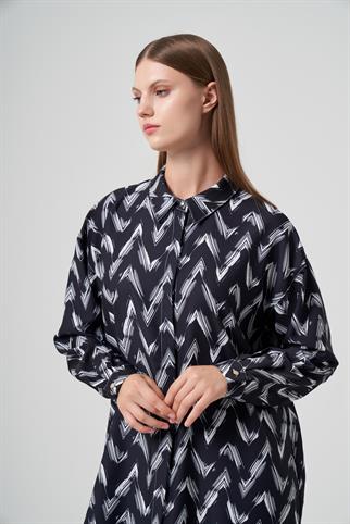 Müsemma Büyük Beden Sade Gömlek 25KGML-MUS0003