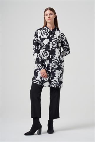 Müsemma Büyük Beden Sade Gömlek 25KGML-MUS0003