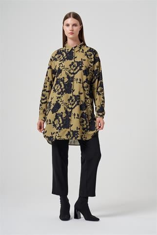 Müsemma Büyük Beden Sade Gömlek 25KGML-MUS0003