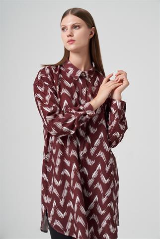 Müsemma Büyük Beden Sade Gömlek 25KGML-MUS0003