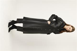 Müsemma Suni Deri Önü Düğme Kapamalı Şevin Kap 24KKAP-MUS0002